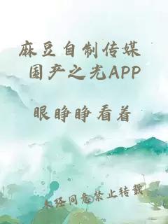 麻豆自制传媒 国产之光APP