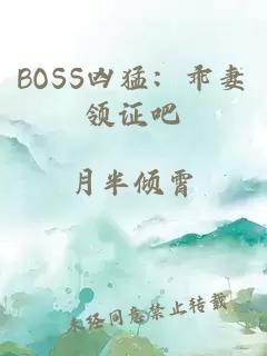 BOSS凶猛：乖妻领证吧